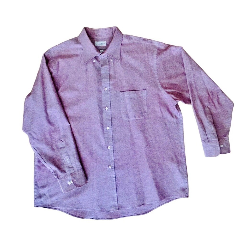 Van Heusen Light Burgundy Button-Up Dress Shirt - Picture 3 of 7